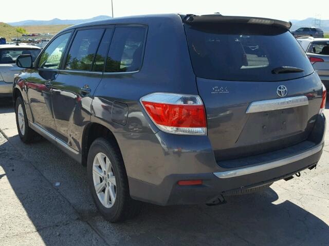 5TDBK3EH3CS098719 - 2012 TOYOTA HIGHLANDER CHARCOAL photo 3