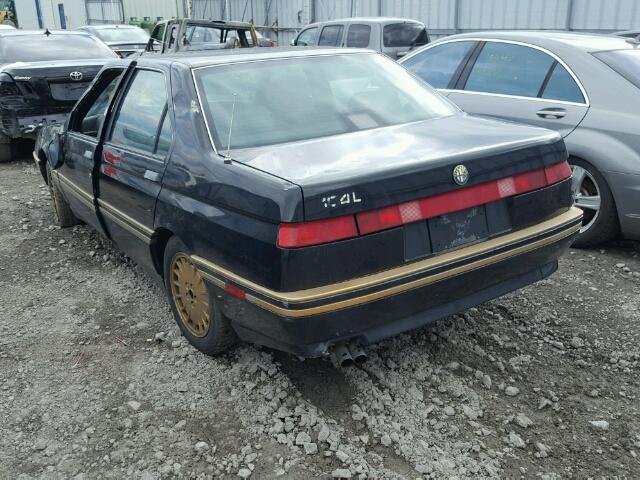 ZAREA33L7M6210999 - 1991 ALFA ROMEO 164 L BLACK photo 3