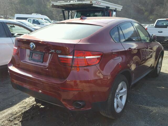5UXFG2C59E0H10628 - 2014 BMW X6 XDRIVE3 RED photo 4