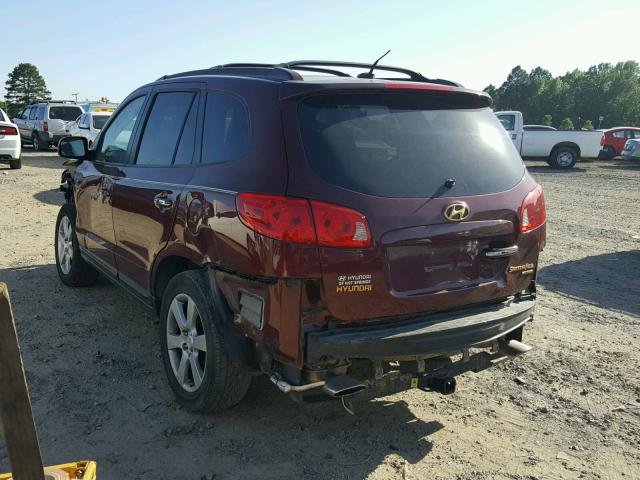 5NMSH13E07H123130 - 2007 HYUNDAI SANTA FE S MAROON photo 3