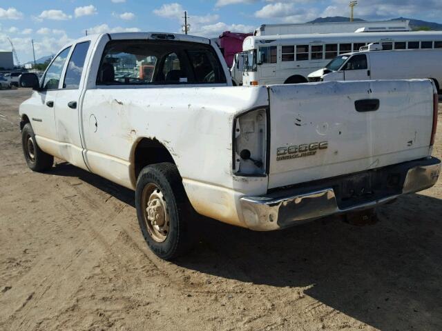 3D7KA28D54G246607 - 2004 DODGE RAM 2500 S WHITE photo 3