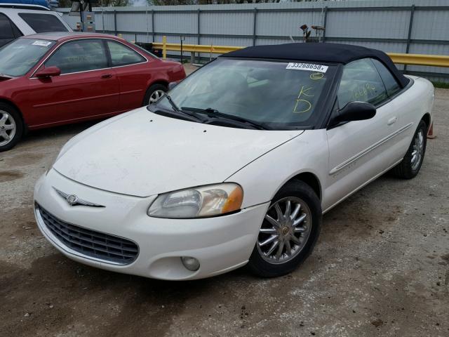 1C3EL65U81N678208 - 2001 CHRYSLER SEBRING LI WHITE photo 2