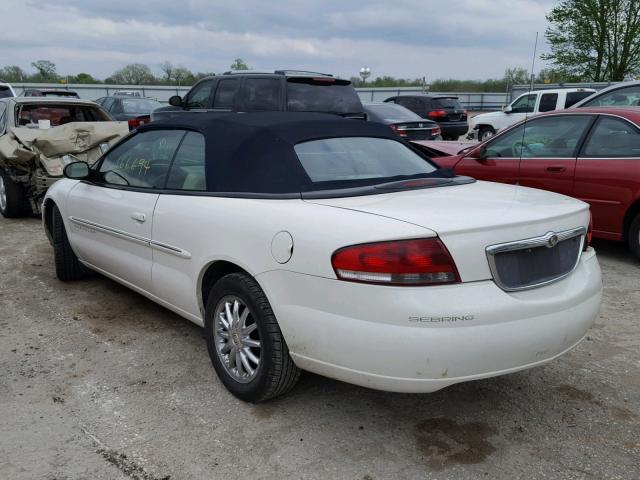 1C3EL65U81N678208 - 2001 CHRYSLER SEBRING LI WHITE photo 3