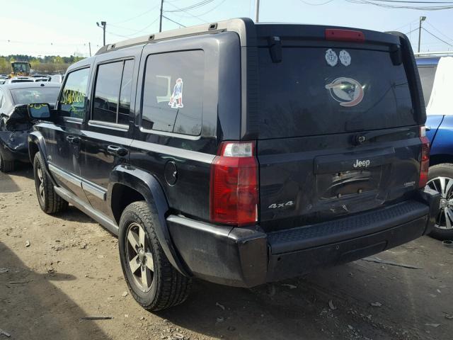 1J8HG48K66C352639 - 2006 JEEP COMMANDER BLACK photo 3