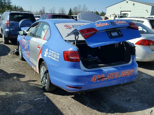 3VW2K7AJ3FM280356 - 2015 VOLKSWAGEN JETTA BASE Արծաթագույն լուսանկար 3