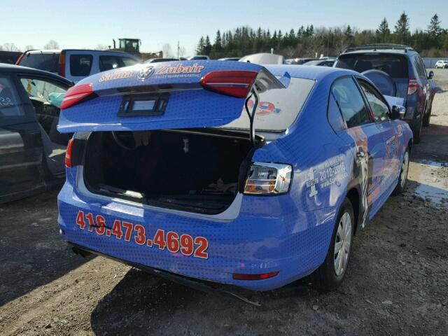 3VW2K7AJ3FM280356 - 2015 VOLKSWAGEN JETTA BASE Արծաթագույն լուսանկար 4