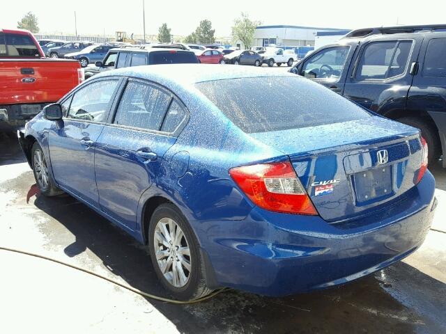 19XFB2F97CE043381 - 2012 HONDA CIVIC EXL Mavi foto 3