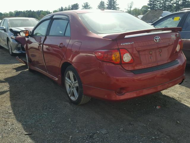 2T1BE40E39C005693 - 2009 TOYOTA COROLLA XR 红色 照片 3