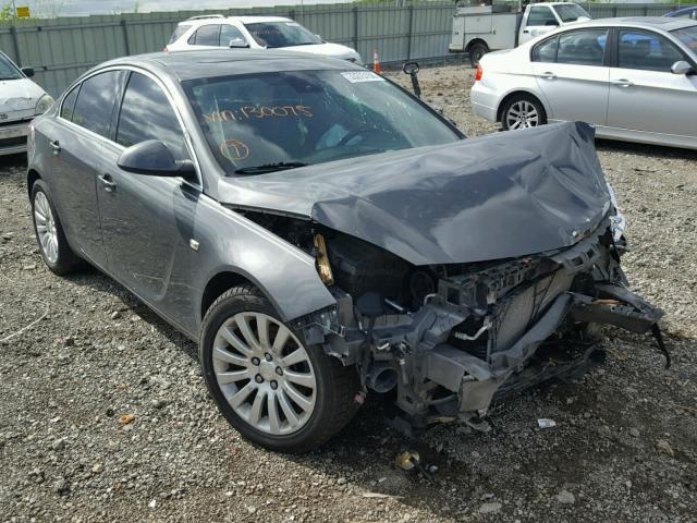 W04GW5EV2B1130075 - 2011 BUICK REGAL CXL GRAY photo 1