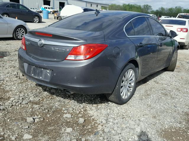 W04GW5EV2B1130075 - 2011 BUICK REGAL CXL GRAY photo 4