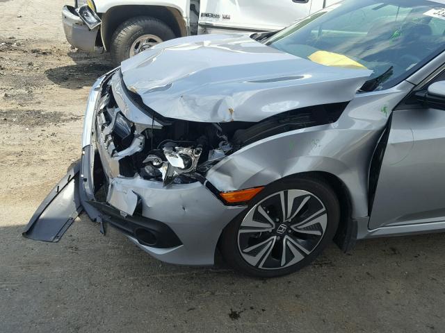 19XFC1F73HE010438 - 2017 HONDA CIVIC EXL ვერცხლისფერი ფოტო 9