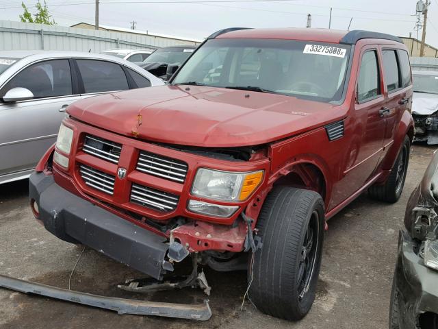 1D8GT58627W740704 - 2007 DODGE NITRO R/T RED photo 2