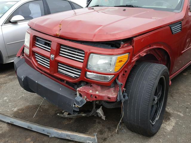 1D8GT58627W740704 - 2007 DODGE NITRO R/T RED photo 9