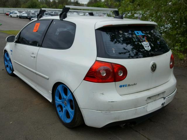 WVWEV71K76W075719 - 2006 VOLKSWAGEN NEW GTI WHITE photo 3