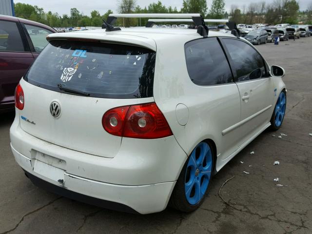 WVWEV71K76W075719 - 2006 VOLKSWAGEN NEW GTI WHITE photo 4