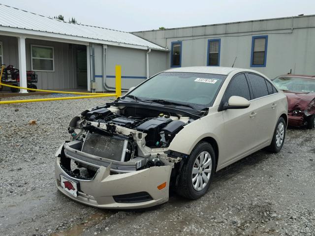 1G1PF5S99B7119660 - 2011 CHEVROLET CRUZE LT GOLD photo 2