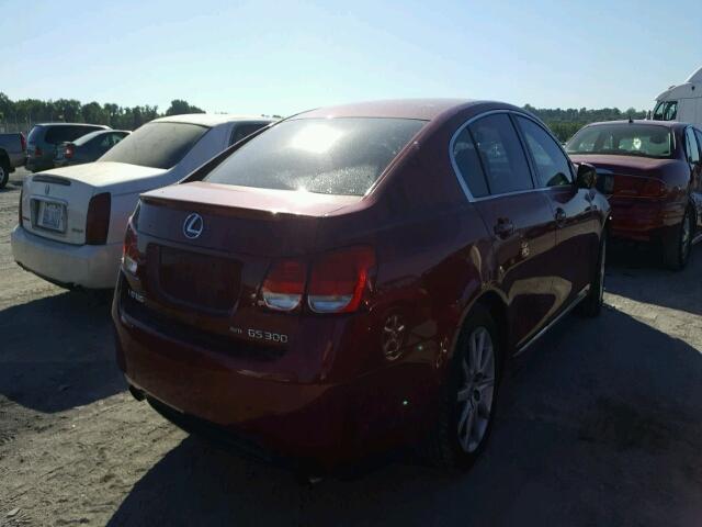 JTHCH96S860014237 - 2006 LEXUS GS GENERAT RED photo 4