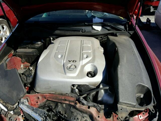 JTHCH96S860014237 - 2006 LEXUS GS GENERAT RED photo 7