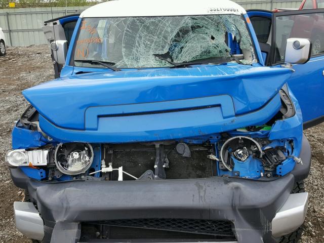 JTEZU11F58K003380 - 2008 TOYOTA FJ CRUISER BLUE photo 7