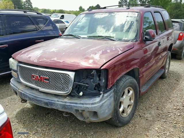 1GKEK63U24J273625 - 2004 GMC YUKON DENA BURGUNDY photo 2