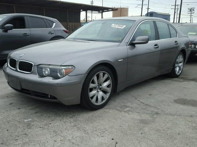 WBAGL63463DP62217 - 2003 BMW 745 I GRAY photo 2