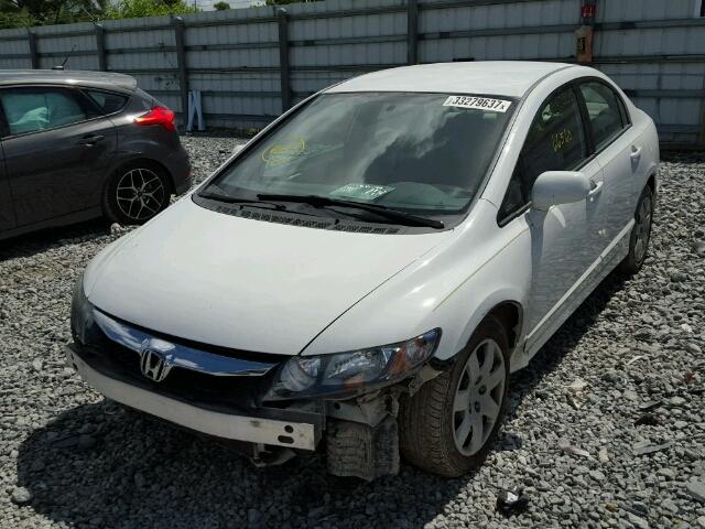 2HGFA1F52AH530274 - 2010 HONDA CIVIC LX WHITE photo 2