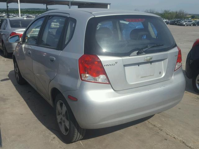 KL1TD66608B005156 - 2008 CHEVROLET AVEO BASE Gümüş fotoğraf 3