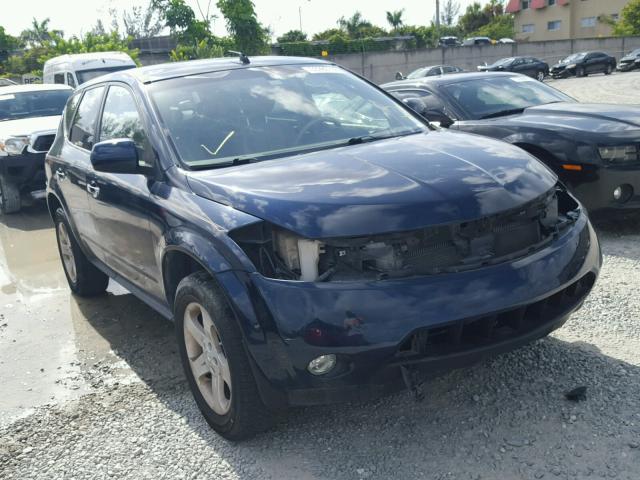 JN8AZ08T05W304446 - 2005 NISSAN MURANO SL BLUE photo 1