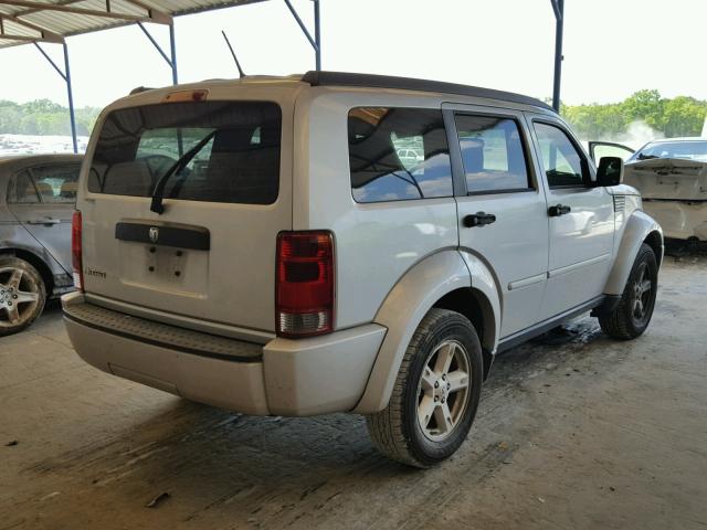 1D8GT28K18W104255 - 2008 DODGE NITRO SXT SILVER photo 4