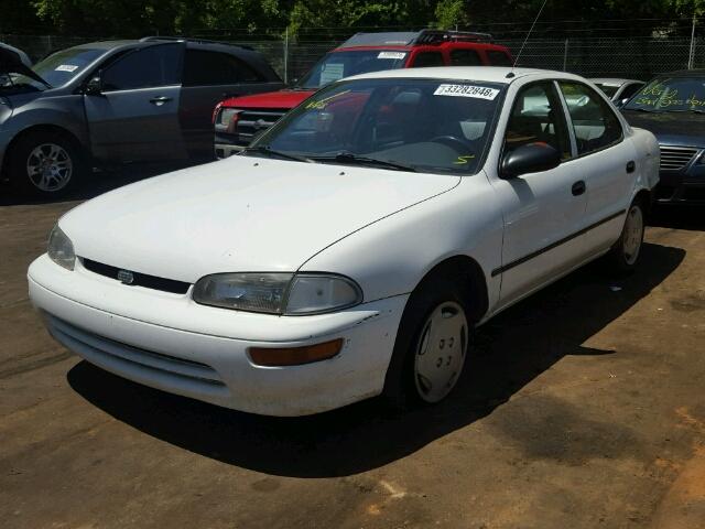 1Y1SK5265VZ459654 - 1997 GEO PRIZM BASE WHITE photo 2
