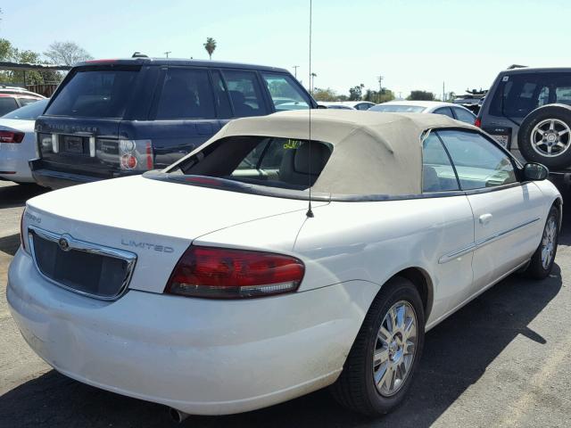 1C3EL65R35N515435 - 2005 CHRYSLER SEBRING LI WHITE photo 4