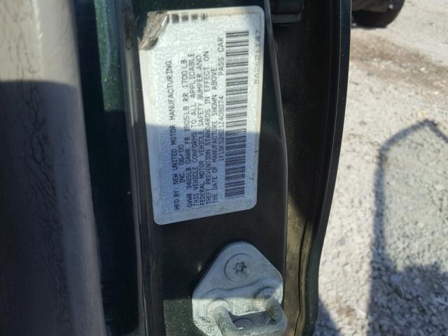 1Y1SK52821Z408074 - 2001 CHEVROLET GEO PRIZM 绿色 照片 10