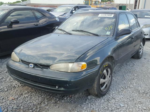 1Y1SK52821Z408074 - 2001 CHEVROLET GEO PRIZM GREEN photo 2