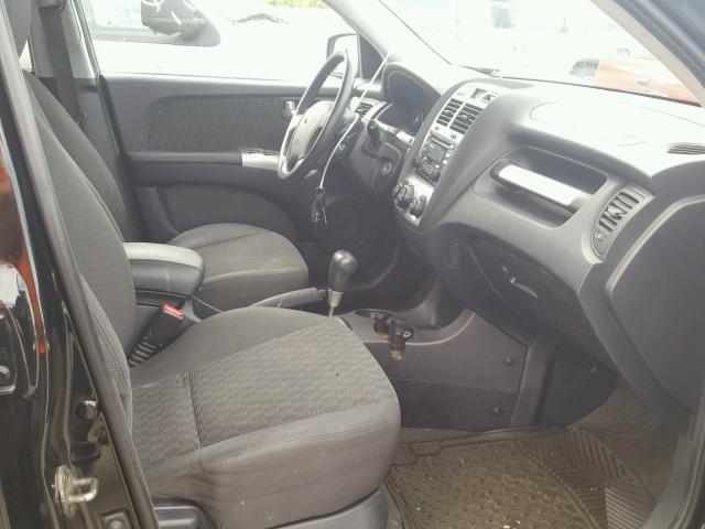 KNDJE723777350099 - 2007 KIA SPORTAGE E BLACK photo 5