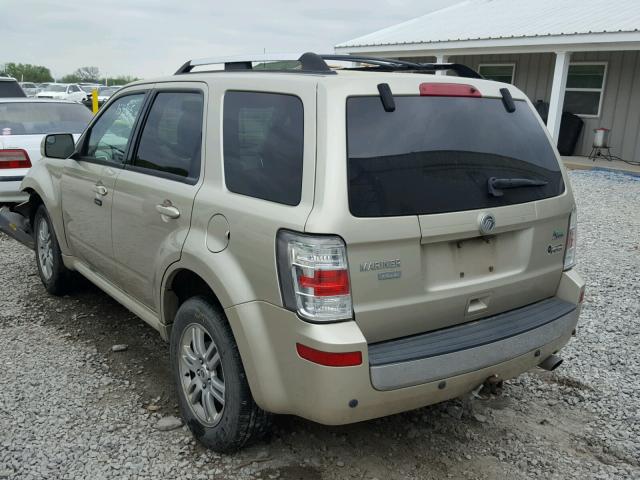 4M2CN8HG6AKJ01851 - 2010 MERCURY MARINER PR BEIGE photo 3