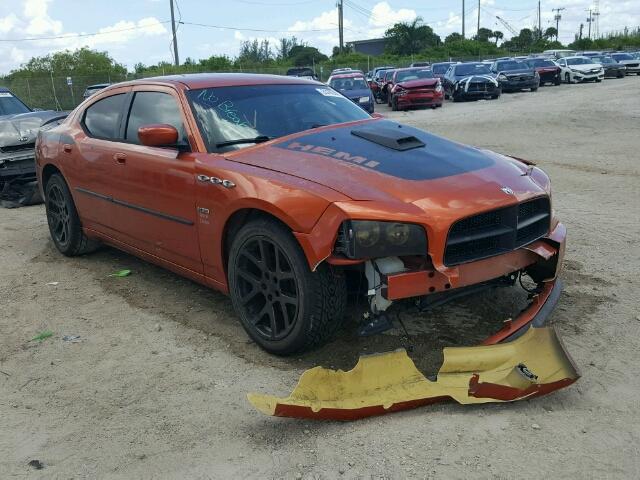 2B3KA53H56H289919 - 2006 DODGE CHARGER R/ ORANGE photo 1