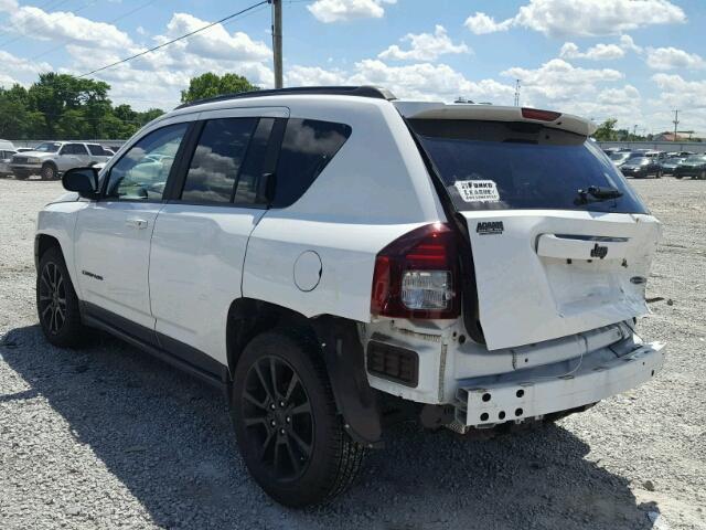 1C4NJCBA0ED662722 - 2014 JEEP COMPASS WHITE photo 3