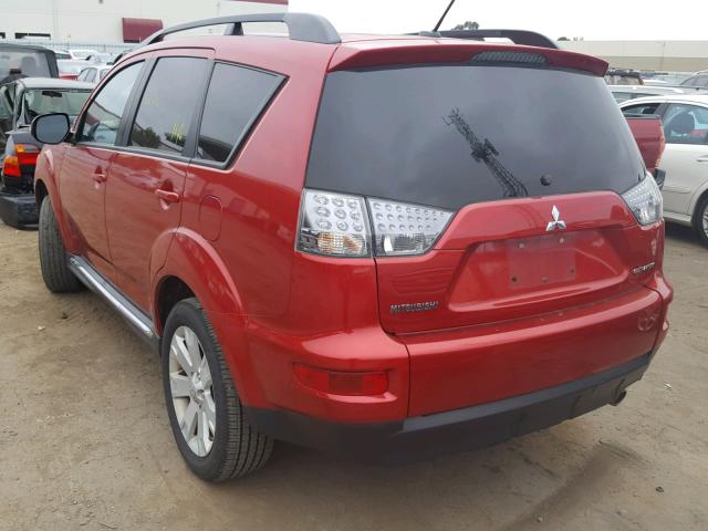 JA4AS3AW5CU017001 - 2012 MITSUBISHI OUTLANDER RED photo 3