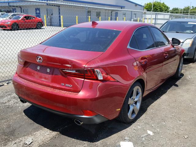 JTHBE1D24E5001642 - 2014 LEXUS IS 350 RED photo 4