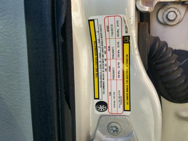 2A8GM48L88R108885 - 2008 CHRYSLER PACIFICA L 银色 照片 10