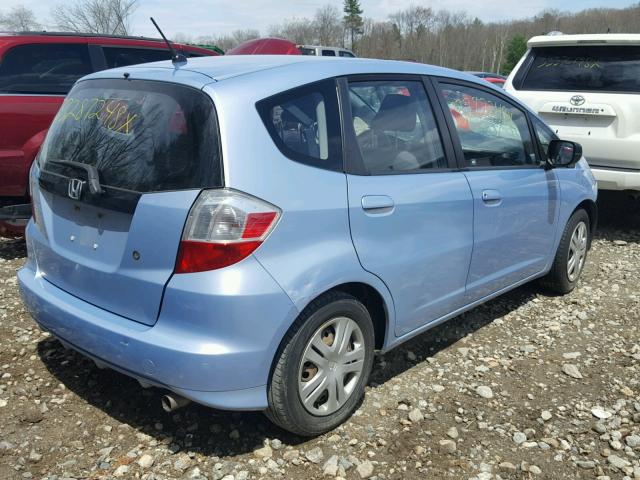 JHMGE88279S007970 - 2009 HONDA FIT BLUE photo 4