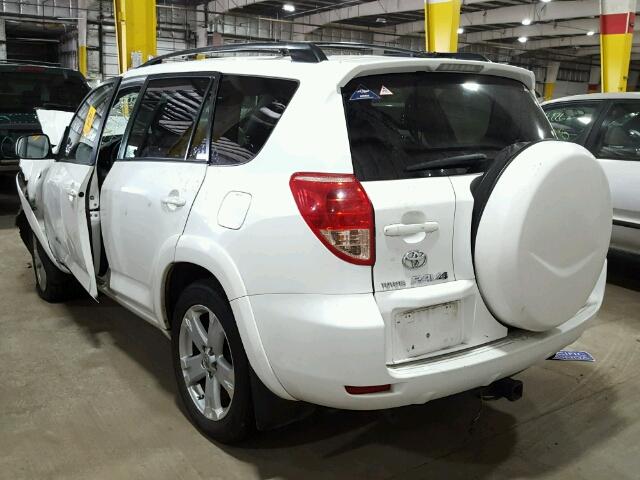 JTMBD32V376049773 - 2007 TOYOTA RAV4 SPORT WHITE photo 3