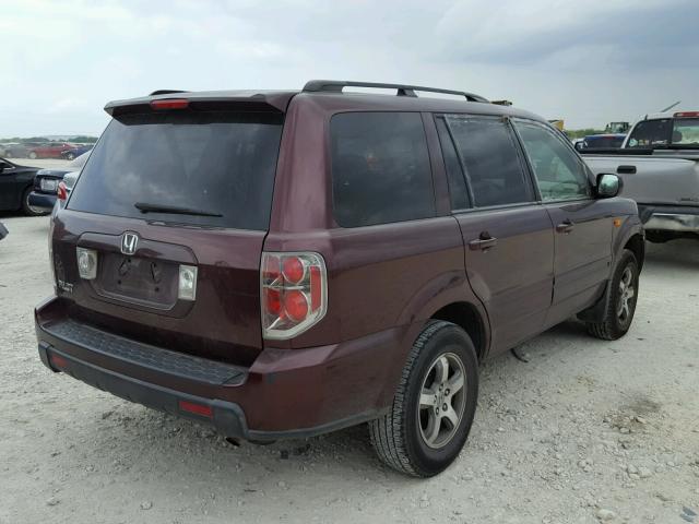 5FNYF28427B037213 - 2007 HONDA PILOT EX MAROON photo 4