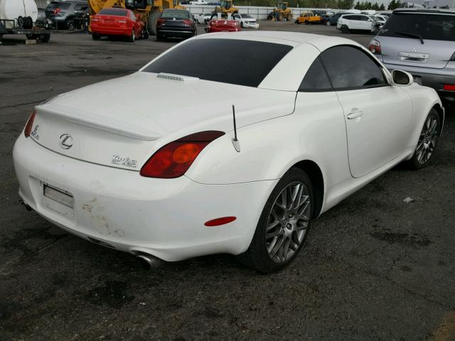 JTHFN48Y720002732 - 2002 LEXUS SC 430 WHITE photo 4