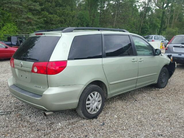 5TDZK23C28S217111 - 2008 TOYOTA SIENNA CE GREEN photo 4