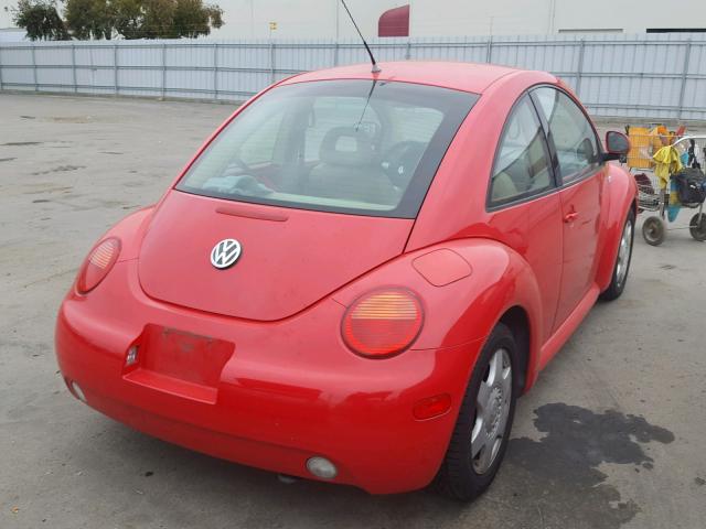 3VWCC21C7YM406615 - 2000 VOLKSWAGEN NEW BEETLE 红色 照片 4