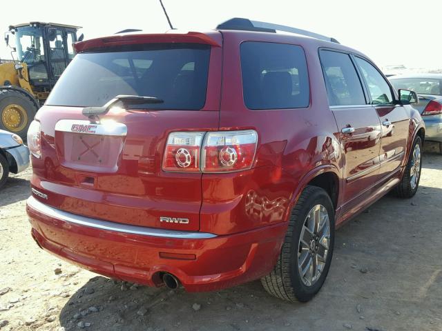 1GKKVTED1CJ256268 - 2012 GMC ACADIA DEN RED photo 4