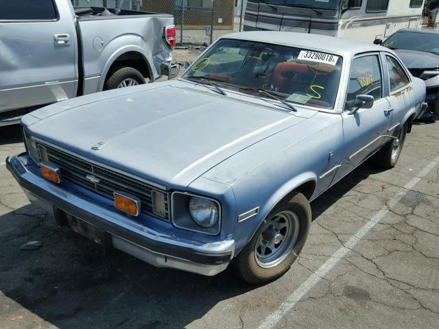 00001Y27L5L115039 - 1975 CHEVROLET NOVA BLUE photo 2