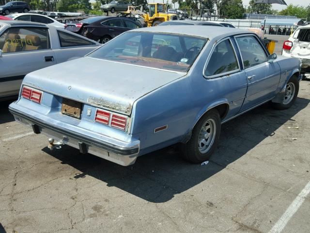 00001Y27L5L115039 - 1975 CHEVROLET NOVA BLUE photo 4