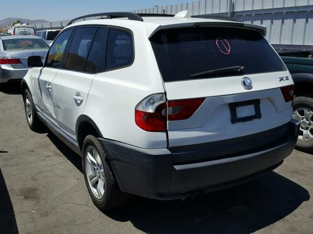 WBXPA93454WC33377 - 2004 BMW X3 3.0I WHITE photo 3